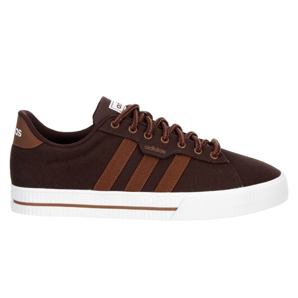 adidas Other - Adidas Daily 3.0 Men's Brown 3 Stripe Canvas Casual Skate Low Top Shoes Sneakers